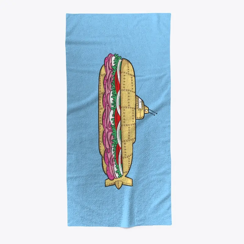 Submarine Sandwich Beach Towel